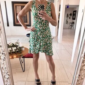 Lush Mini Wrap Sweetheart Dress Floral Size Small